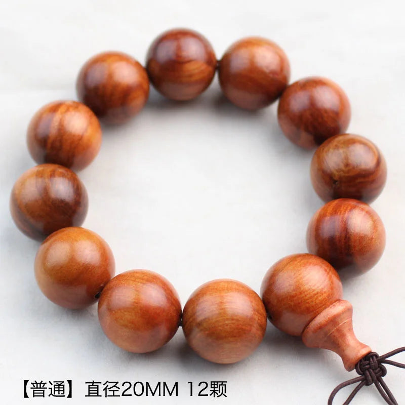 Indonesian blood dragon wood bracelet 2.0 log ice translucent 108 buddha beads couple jewelry gift amulet - 12p20mm