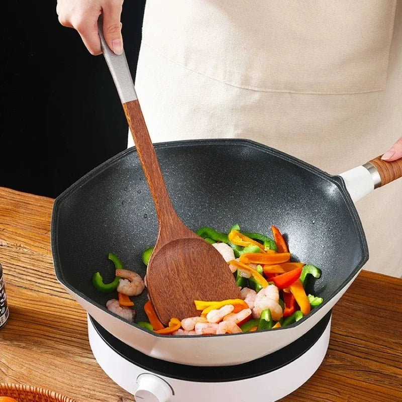 Wooden chicken wing kitchen utensils set non-stick pans specialized cookware tools