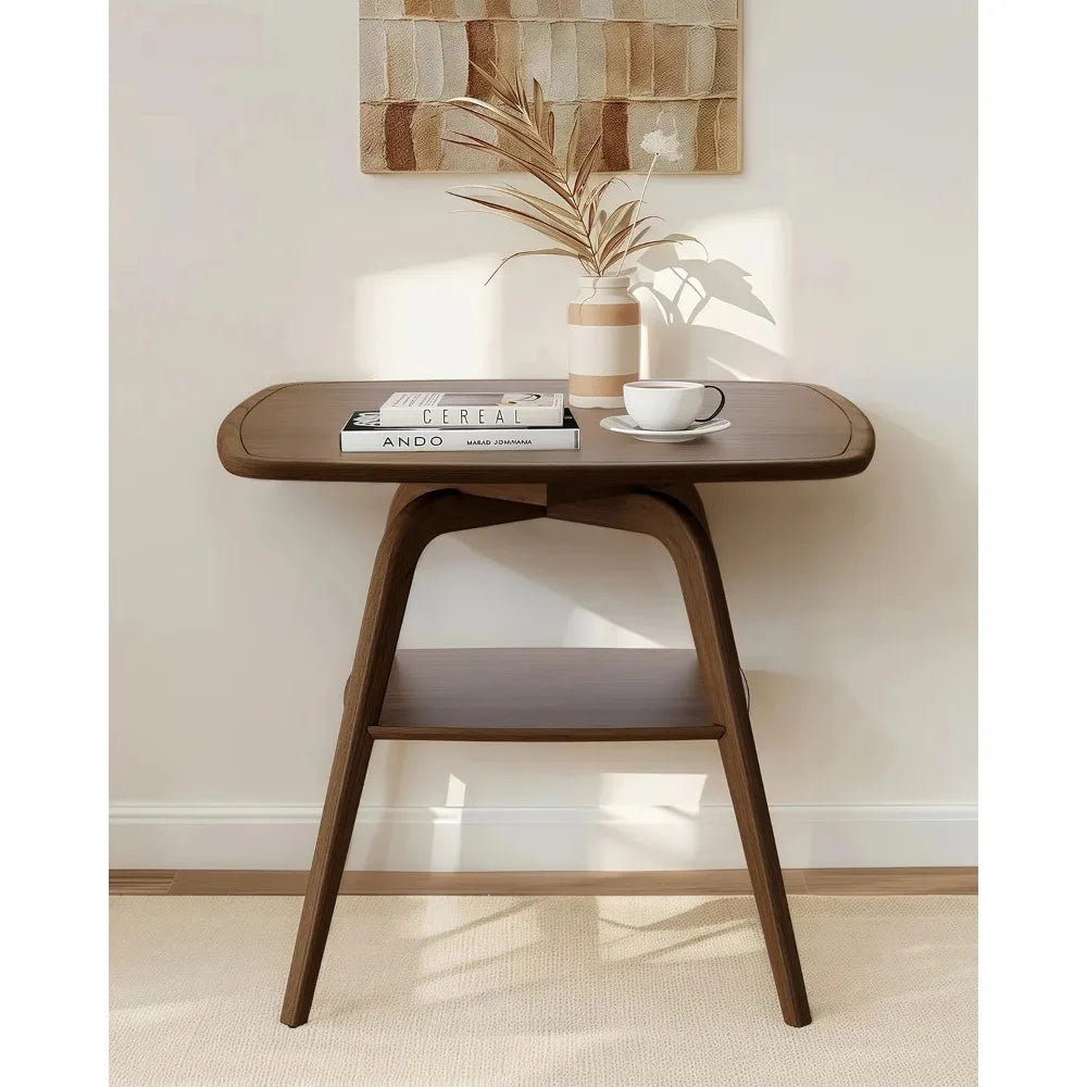 Compact solid wood dining table for 2-4 29.5’’ long with veneer top and frame - united states / b