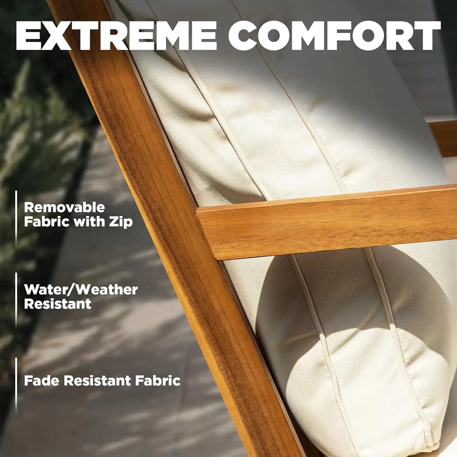 Rocking chairs design heavy duty 400lbs capacity wood patio bistro set 3 piece outdoor - chair