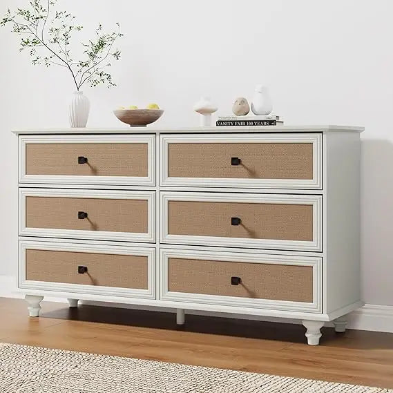 6 drawer dresser for bedroom mid century modern wide wood rustic chest of drawers wooden storage organizer dressers