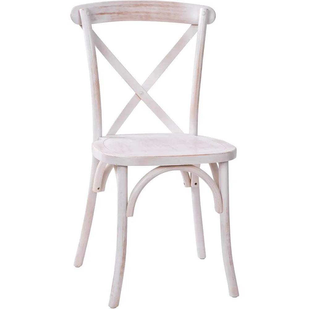 Back bistro style wooden dining chair for kitchens and rooms high-back wood stackable kitchen - lime wash / united