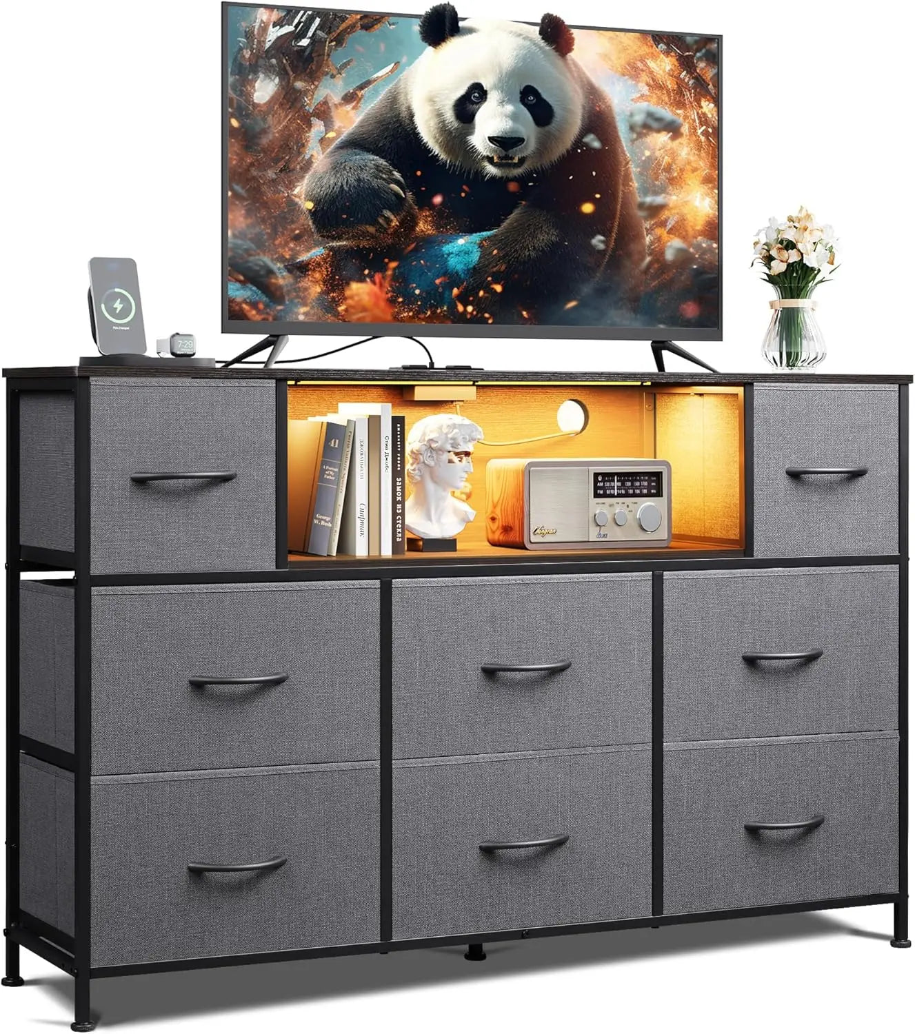 Dresser for bedroom,tv stand bedrooms 50,55 inch tvs,8 drawer dressers fores living room,led lightstvstand fors bedroom