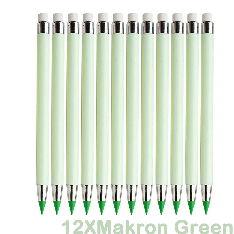 12 colors unlimited writing color pencil no ink novelty eternal pencils pen art painting school office supplies