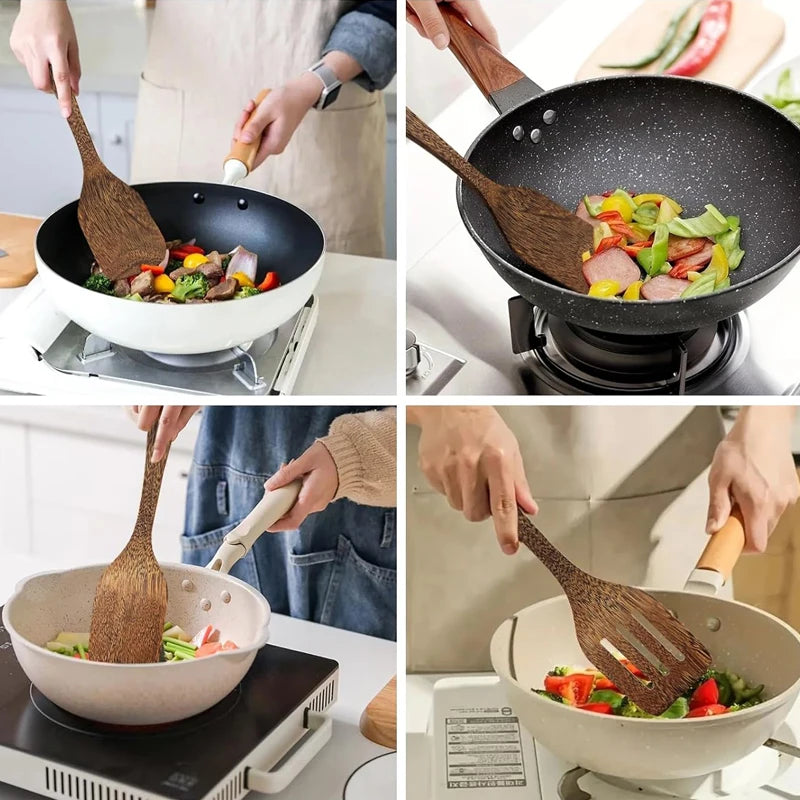 Wooden spatula wood shovel heat resistant slotted tableware nonstick cookware kitchen baking cooking tool - china