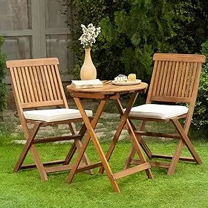Rocking chairs design heavy duty 400lbs capacity wood patio bistro set 3 piece outdoor - round table upgrad / united