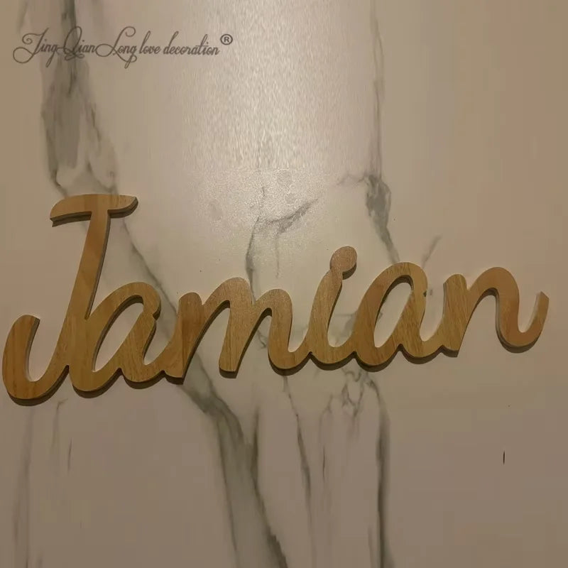 Custom personalized wooden name plaque for kids room nursery wall decor boys and girls