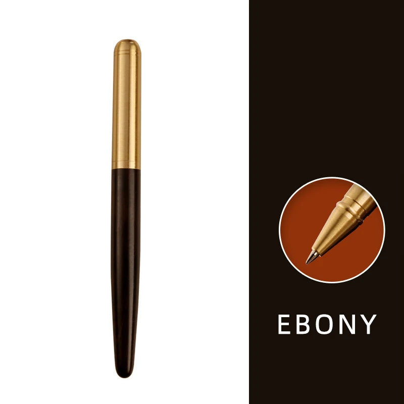 High quality natural sandalwood wood gel pen personalized logo tiger bark sour twig ebony body teacher gifts stationery