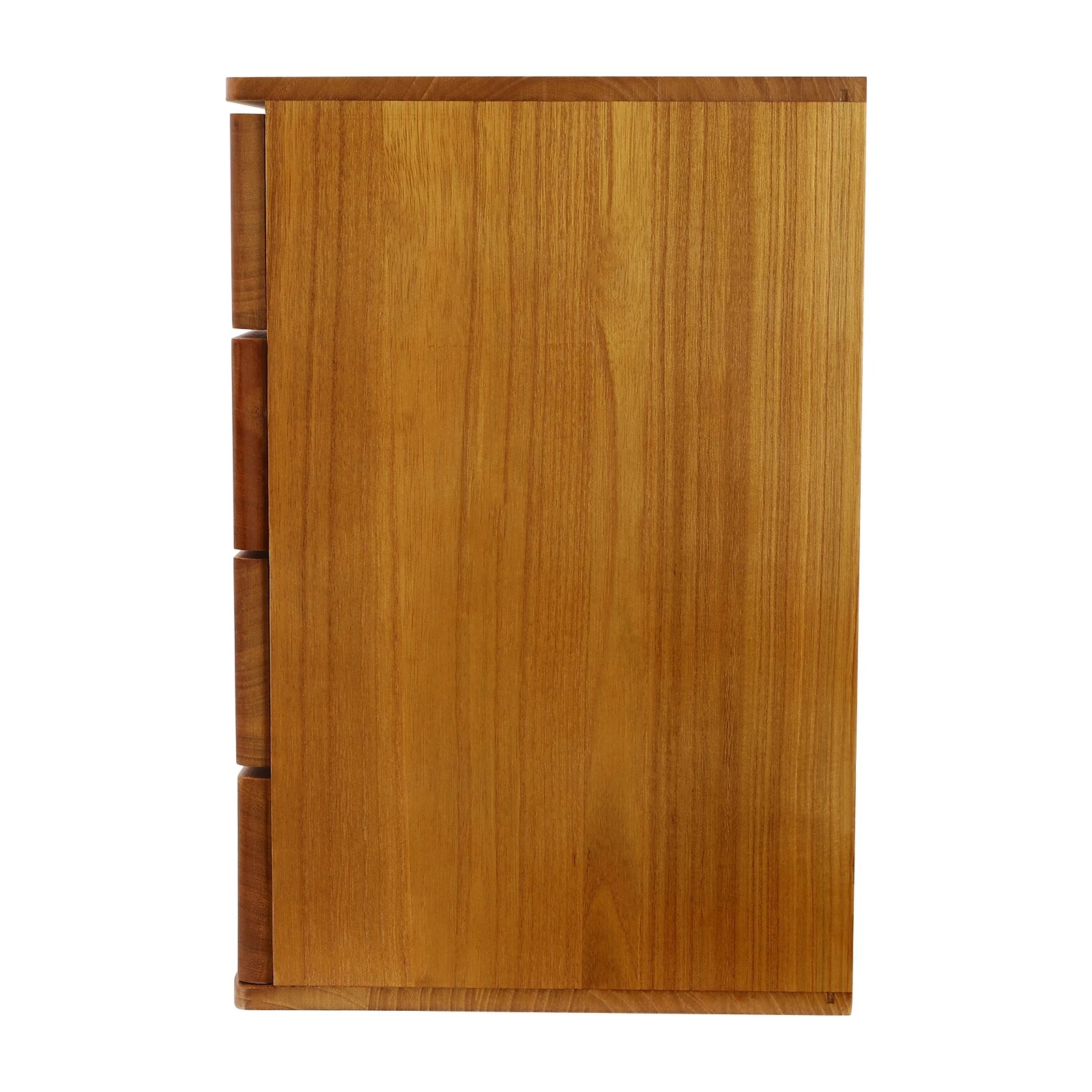 Wooden desktop storage cabinet desk organizer box with lockable drawers wood yellow rectangle - united states