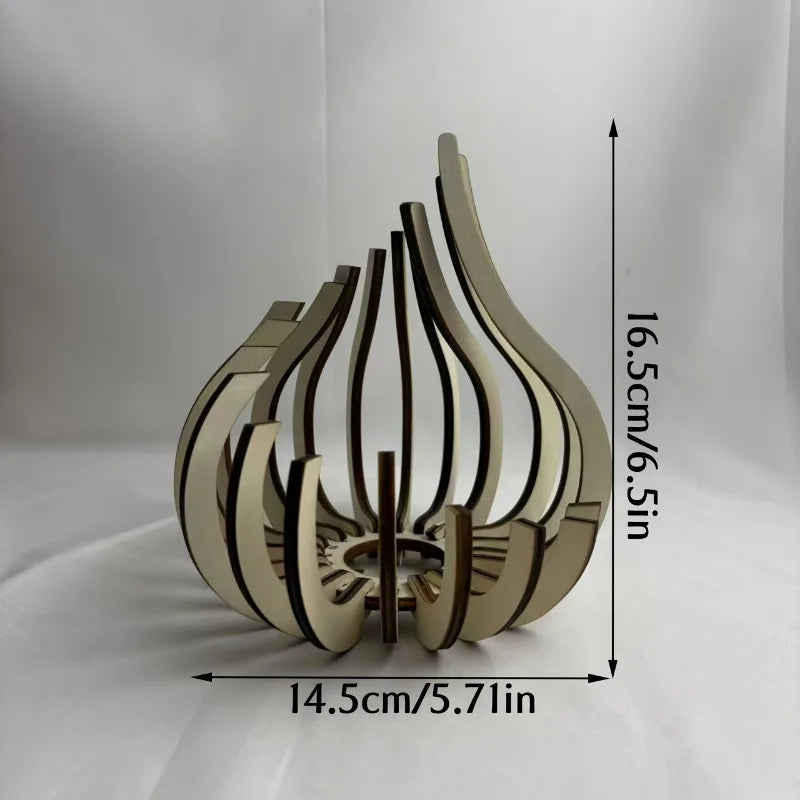 1pc elegant modern minimalist candleholder wooden table centerpiece candlelight accent for party decor - home