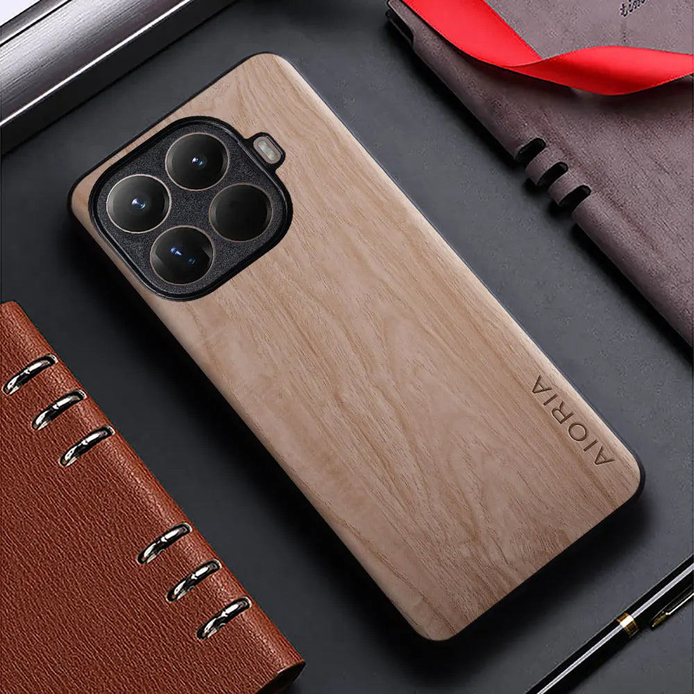 Case for xiaomi 15t pro 15 14t 13t 12t ultra funda bamboo wood pattern leather back cover xiaomi 15t pro 14t 13t case