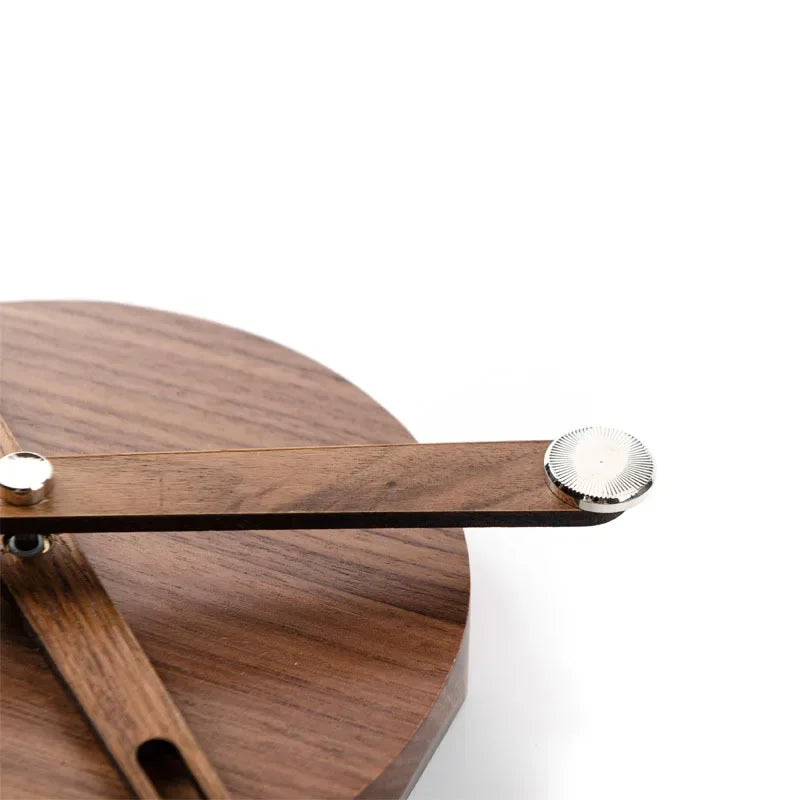 Large solid wood wall clock needles dial high torque quartz movement diy walnut spain hands clocks mechanism silent
