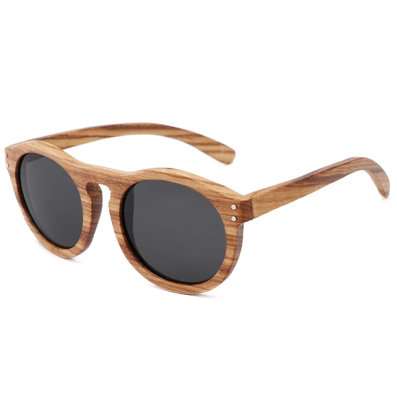 2023 new 100% real zebra wood sun glasses women round wooden sunglasses uv400 fashion sunglass sport driving oculos