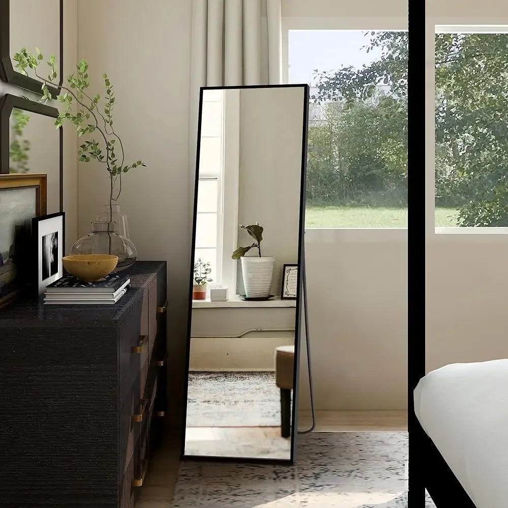 Full length standing mirror large floor bedroom bathroom living room wall mounted or freestanding explosion proof