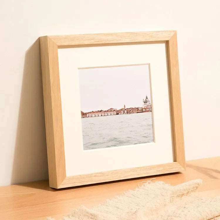 Nice wood picture frames & albums,square photo for wall hanging,wood wedding frames,photo home decor,special gift - cc