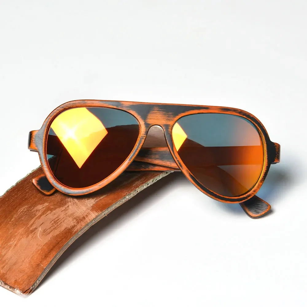 Shinu brand wooden sunglasses men 2023 wood for high quality polarized handmade glasses vintage lenses