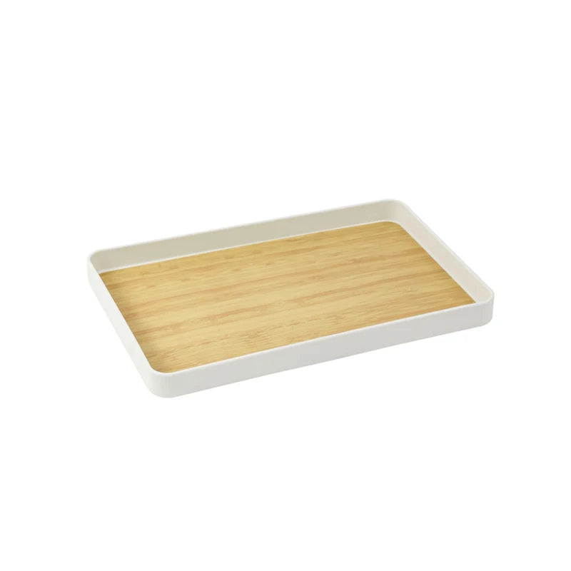 Pp rectangular plate tray teacups kettle water cups dinner household anti-slip imitation wood grain flat bottom trays