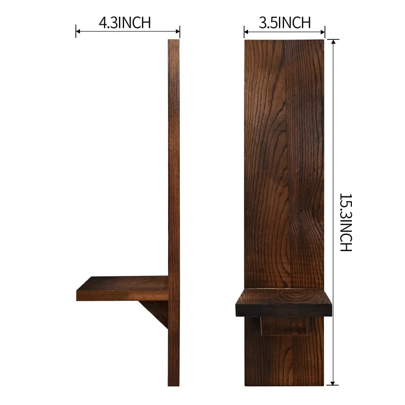 Wooden wall-mounted vase decoration stand retro corridor atmosphere candle wall home