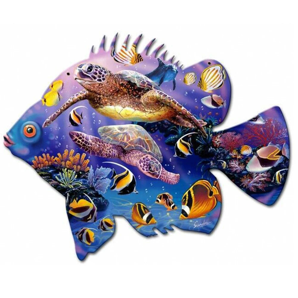 Shark wooden animal puzzle high quality dinosaur puzzles brain twister toys kids adult moderately difficult wood jigsaw