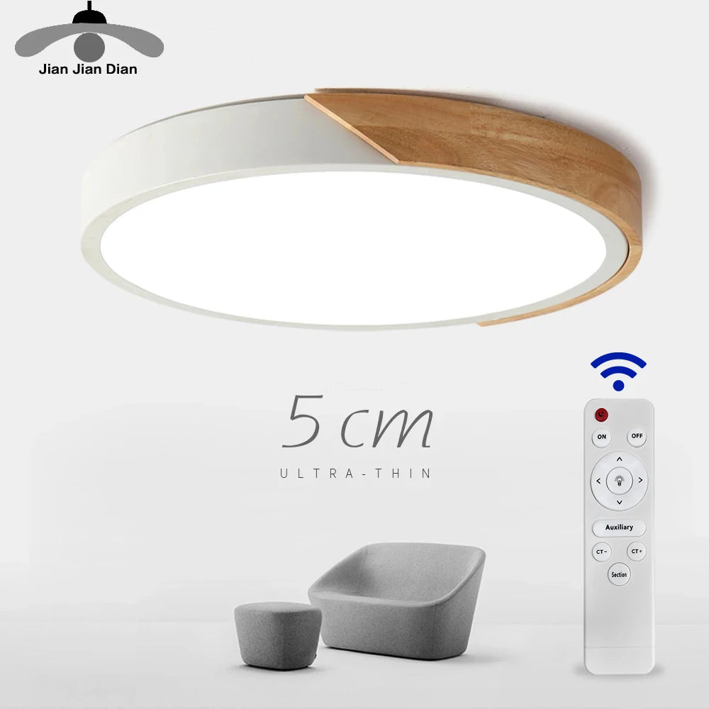 led-surface-mount-ceiling-light-modern-ultra-thin-lighting-wood-lamp-fixture-living-room-home-decor-balcony-remote-control