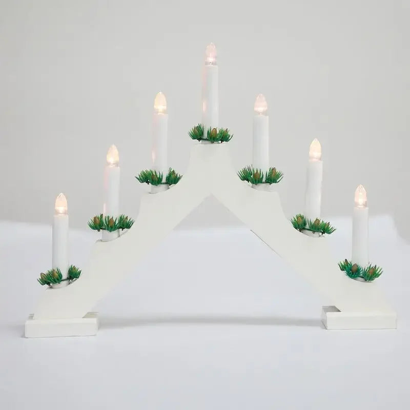 Christmas candle holders table led window decoration wooden candlestick holder decor light porta velas gift fc037