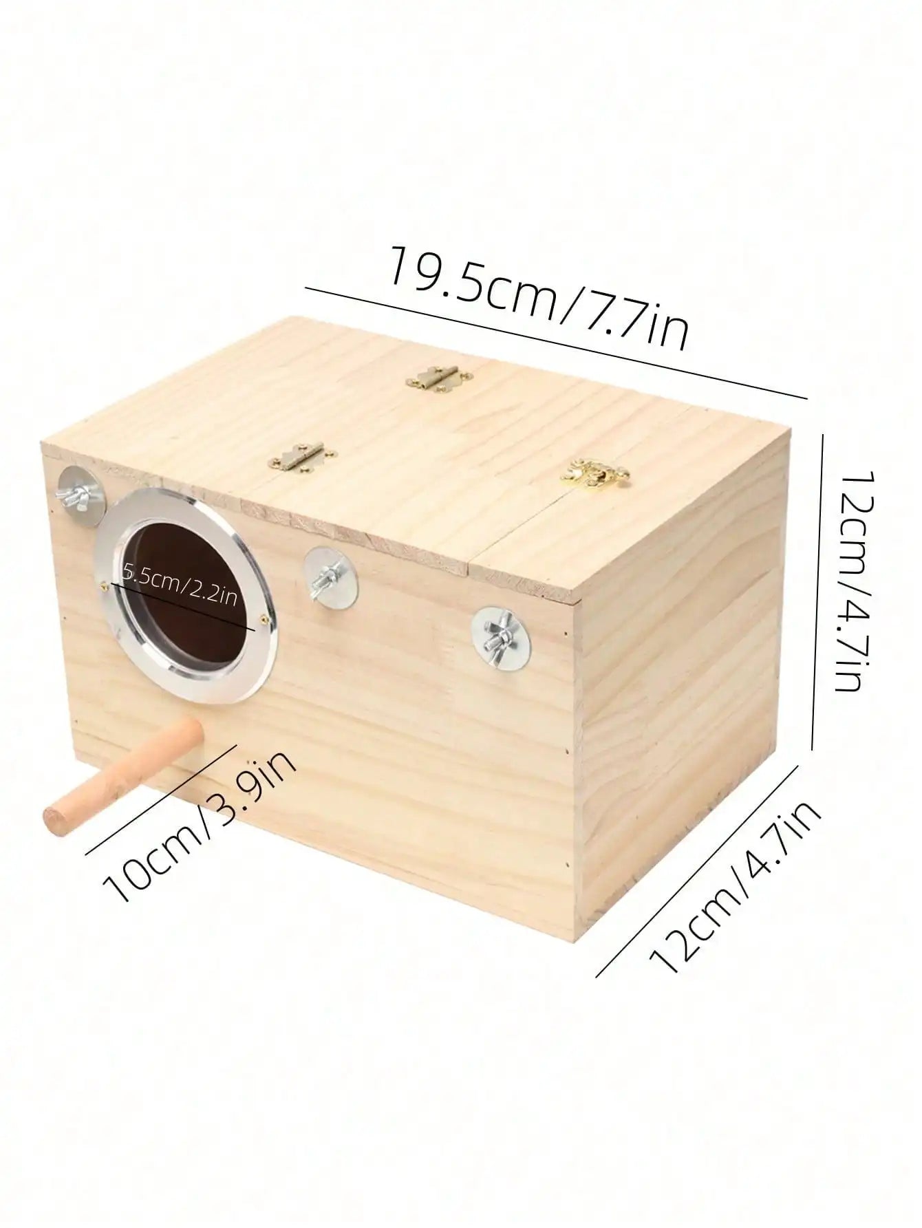 Parakeet nest box bird house wood breeding parrot mating hamster suitable for lovebirds cockatoos budgies finc - yellow