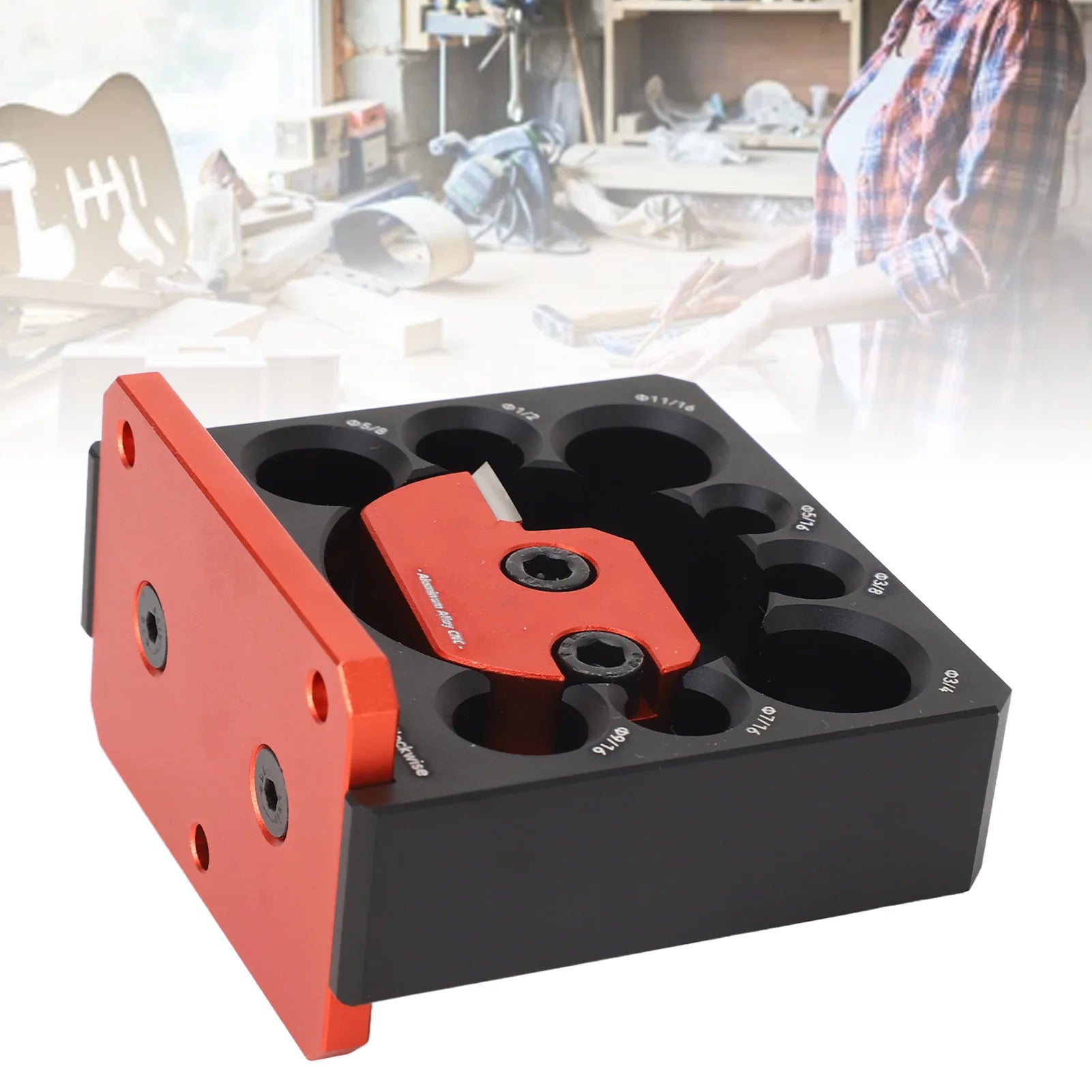 Dowel maker jig tool carbide inserts 8 different hole diameter aluminum alloy for woodworking - as show / united states