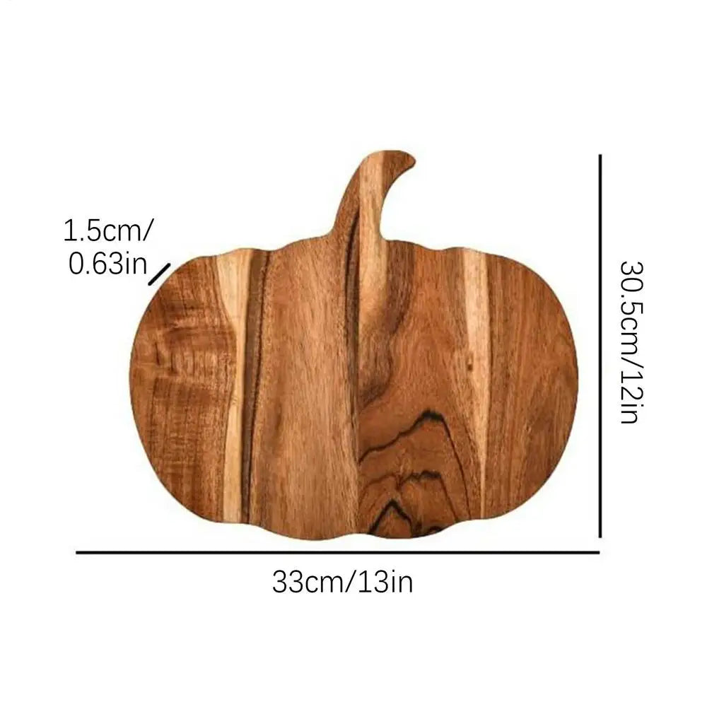 Halloween wooden cutting board serving pumpkin shaped holiday cheese multipurpose for - wood color
