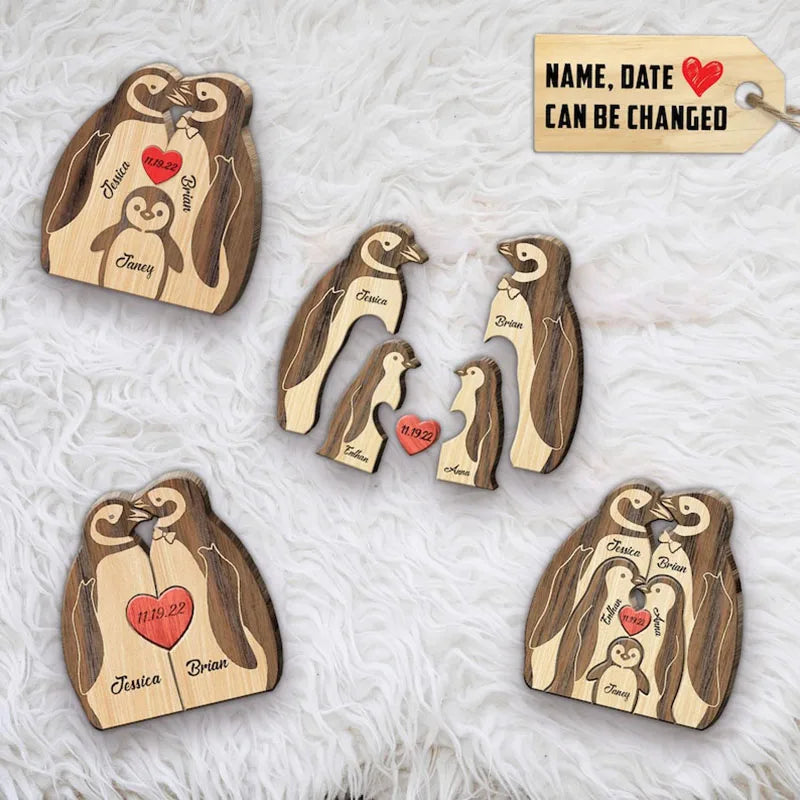 penguin-family-puzzle-christmas-gifts-personalized-wooden-custom-engraving-names-sculpture-home-holiday-decor-for-mom-and-dad