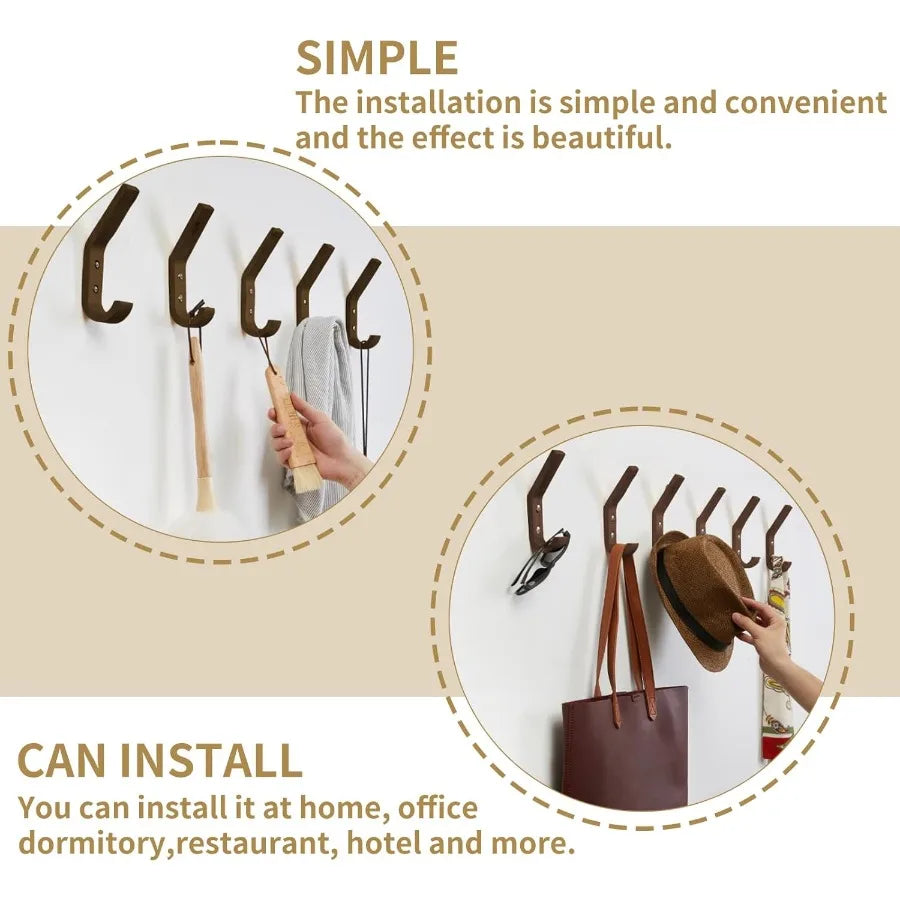 4 pack coat hooks wood towel hook mounted wall rustic wooden heavy duty hat rack for hanging bathroom towels cl