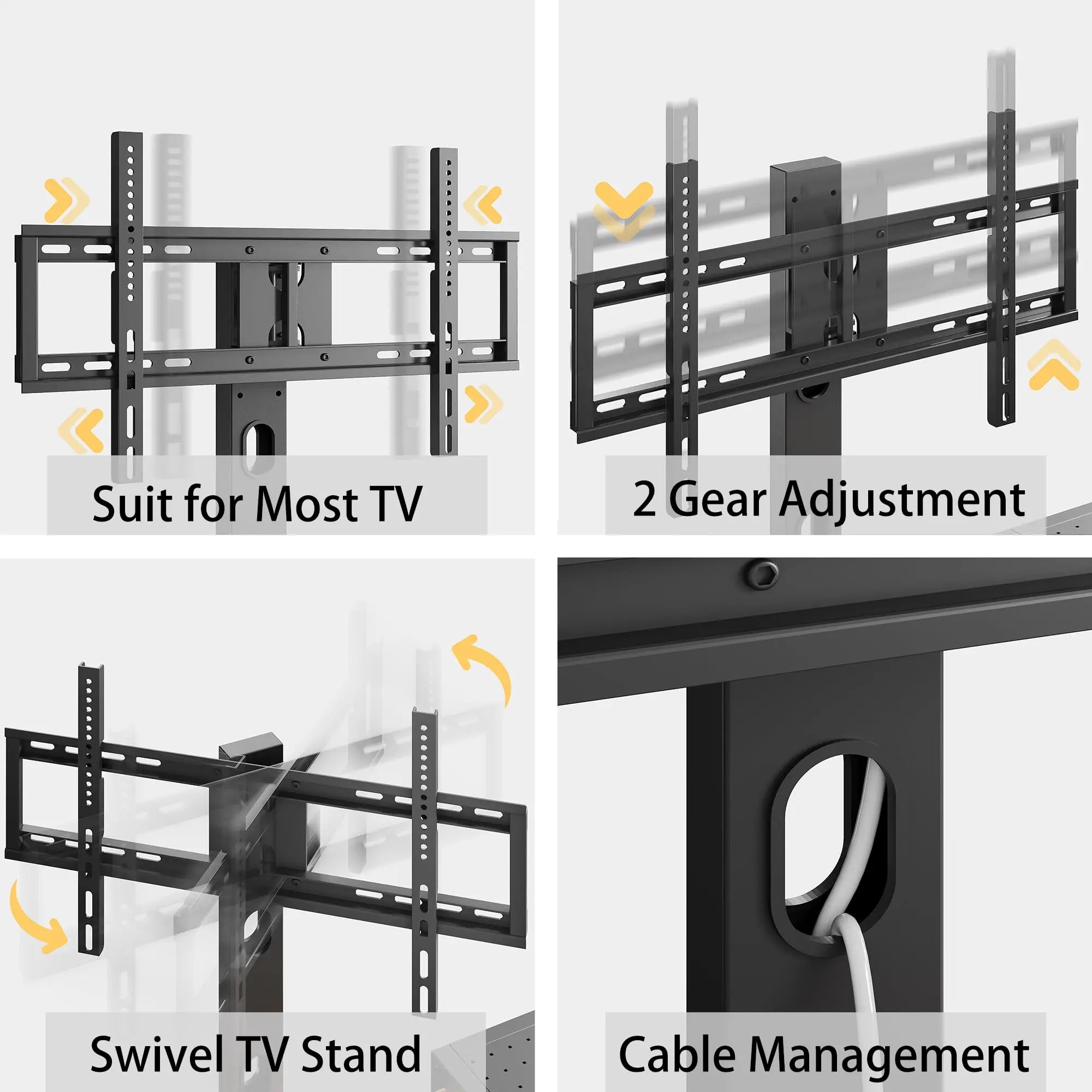 Ironck 79 inch tv stand for tvs up to 85 with mount and power outlet 3 tiers console storage shelves - united states