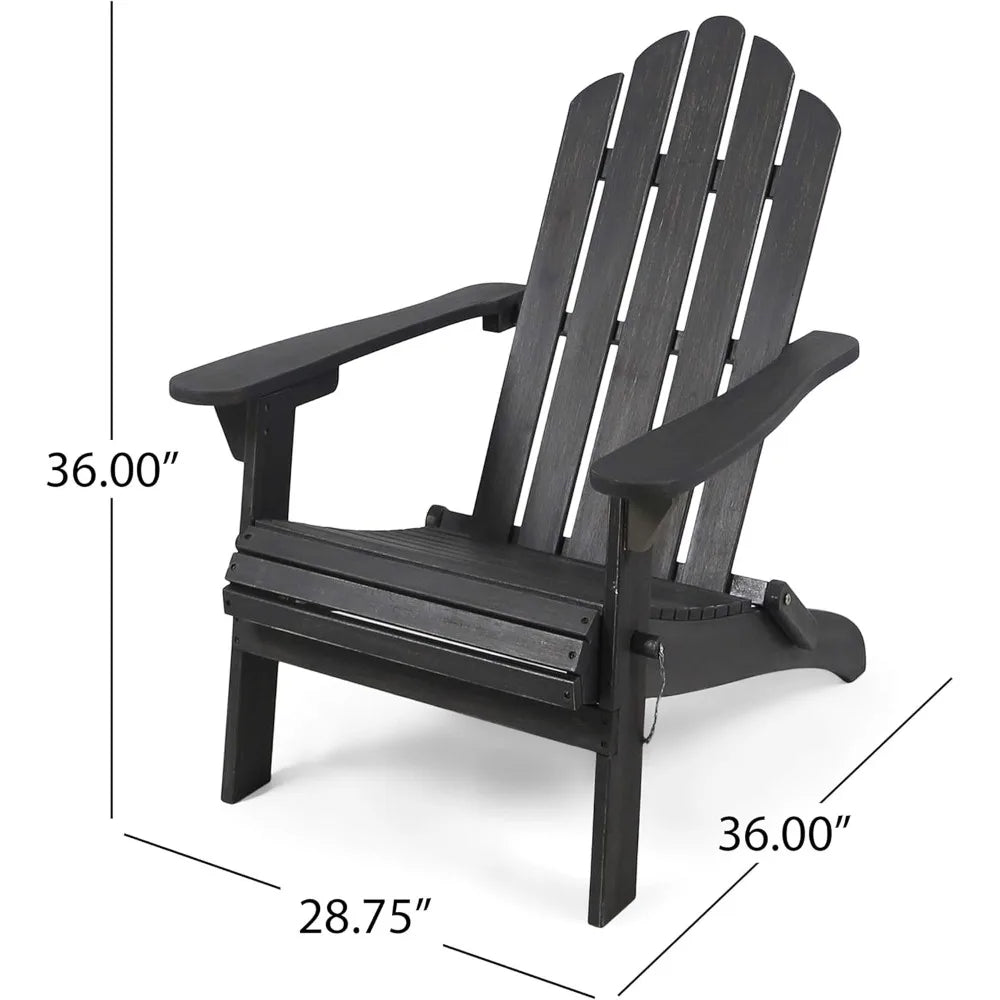 Foldable acacia wood adirondack chair outdoor use blue - united states
