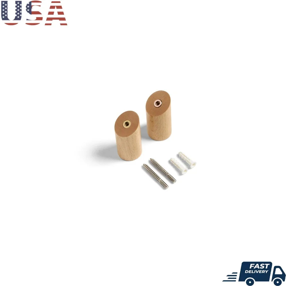 Wood wall peg hooks 2 pack heavy duty organizer clutter free storage solution coats bags keys entryway kitchen - united