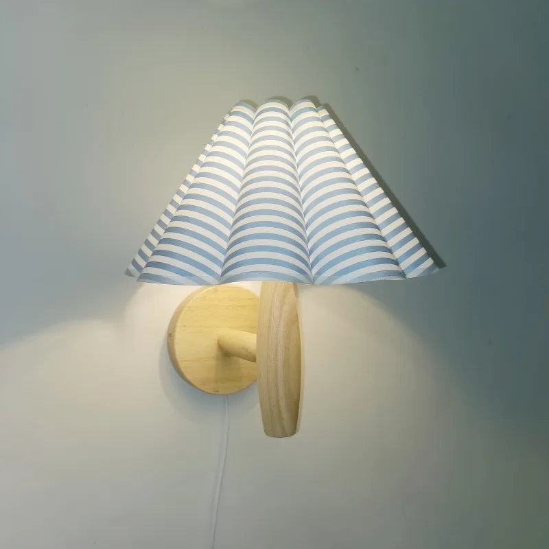 Log color wood wall lamp petal entrance corridor balcony aisle atmosphere night light bedroom bedside decorative