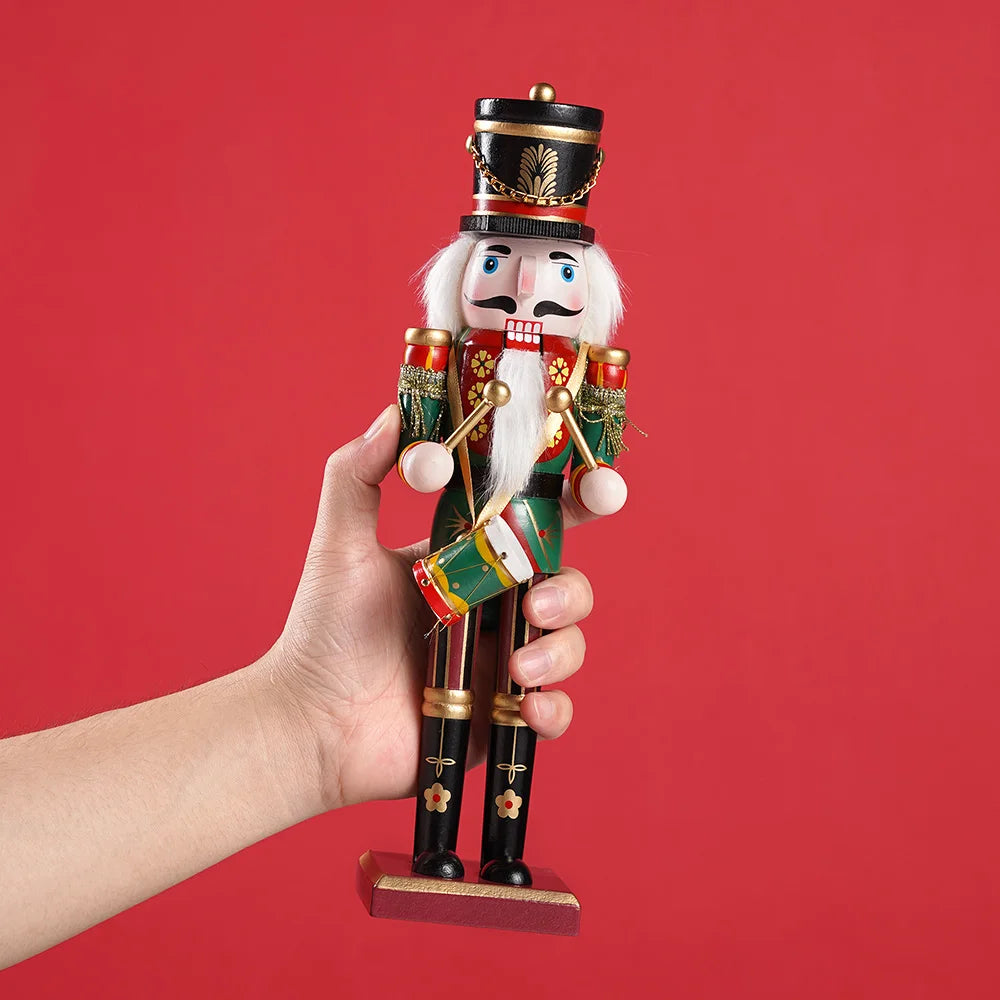 4pcs 30cm wooden nutcracker collection soldier set handmade painted christmas decor holiday gift home office festival