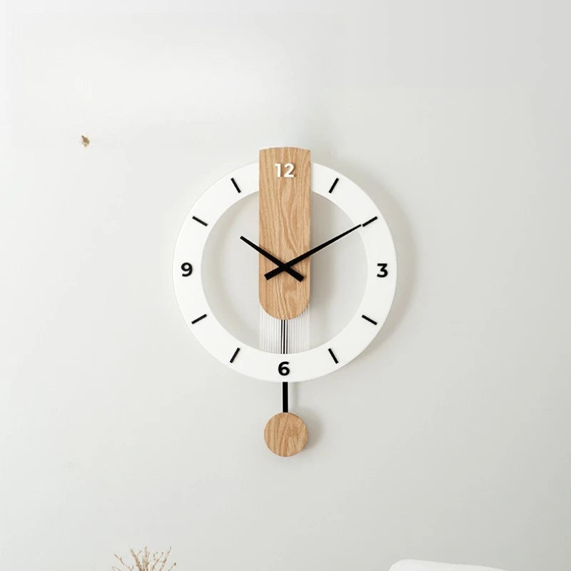 Pendulum simplicity wall clocks personality table silent creativity decorarion wooden home decor wandklok mhbgz