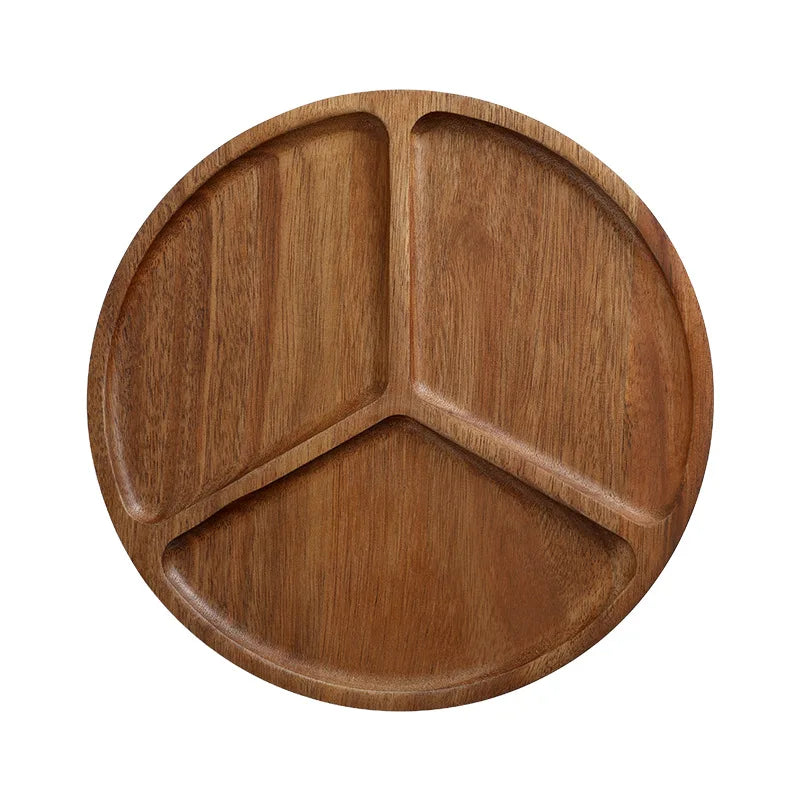 Japanese solid wood fruit plate factory wholesale wooden tray multi-size high-value snack