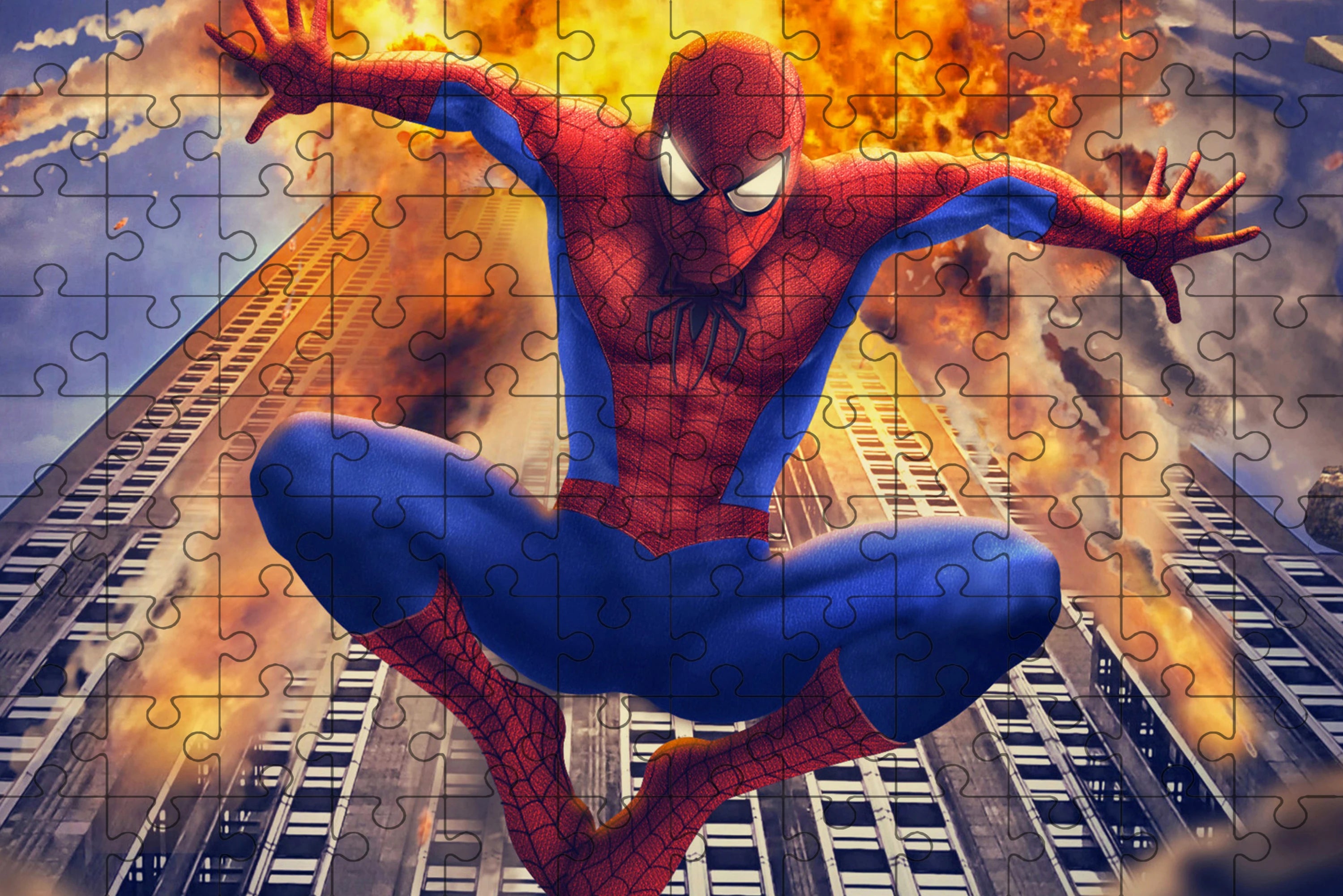 108/200/300/500/1000pcs spider man puzzles gifts wooden high-quality floor puzzle - 108pieces-a