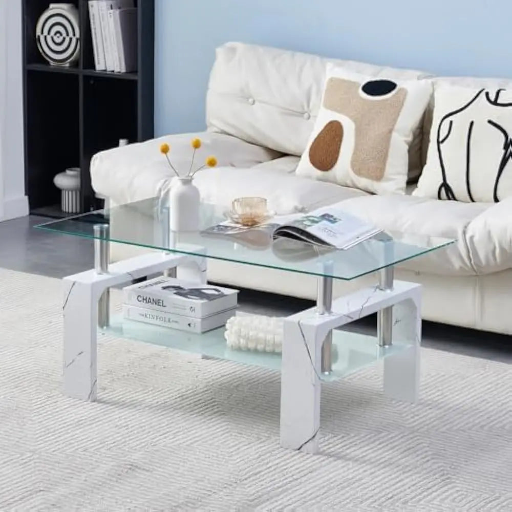 39.5 * 23.5 17.5 living room rectangle coffee table tea suitable for waiting side w/wooden leg - marble / united states