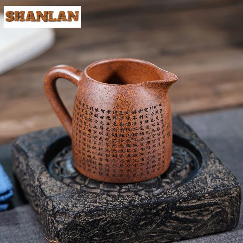400ml purple clay wood-fired thousand-hand kwan-yin teacup ancient tea bowl jug tea-tasting meditation cup chazhan