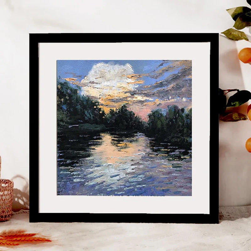 Square wood photo frame for wall hanging 20x20cm 30x30cm wedding picture stand pictures home decor gift - a / 8x8inch