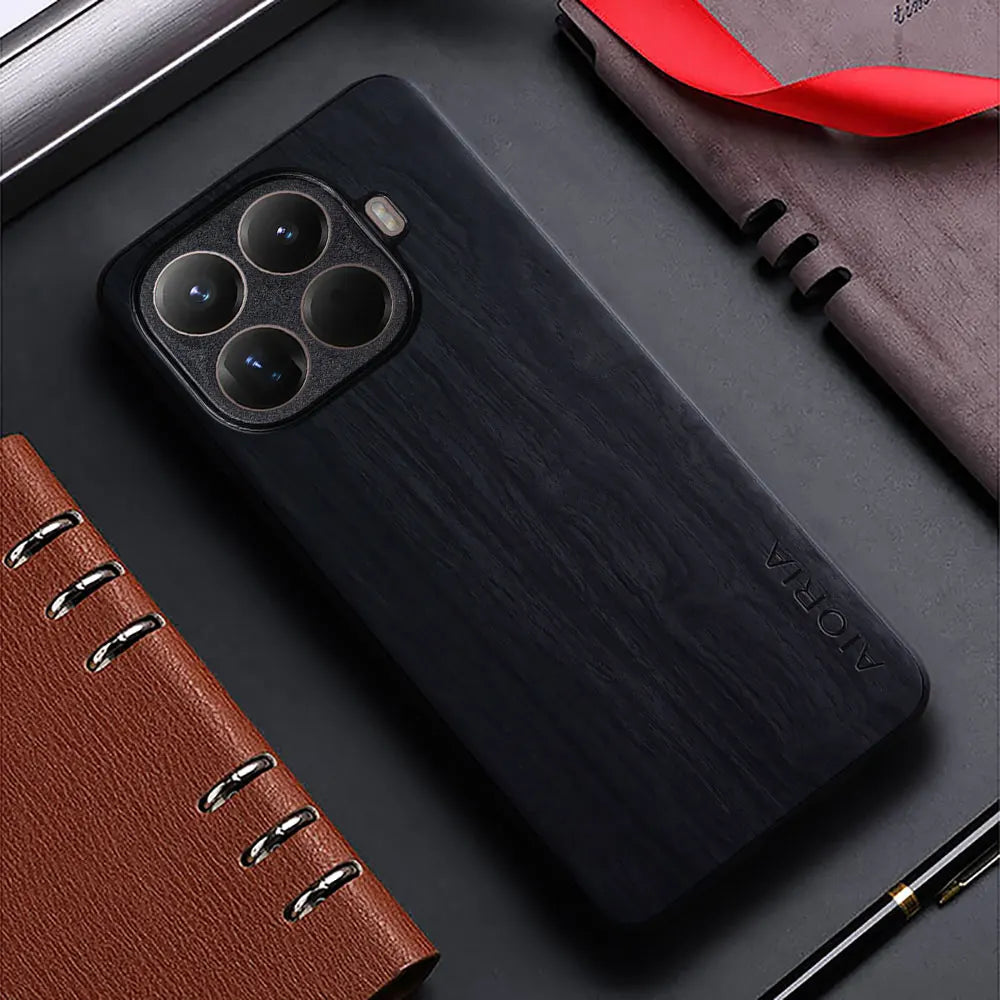 Case for xiaomi 15t pro 15 14t 13t 12t ultra funda bamboo wood pattern leather back cover xiaomi 15t pro 14t 13t case