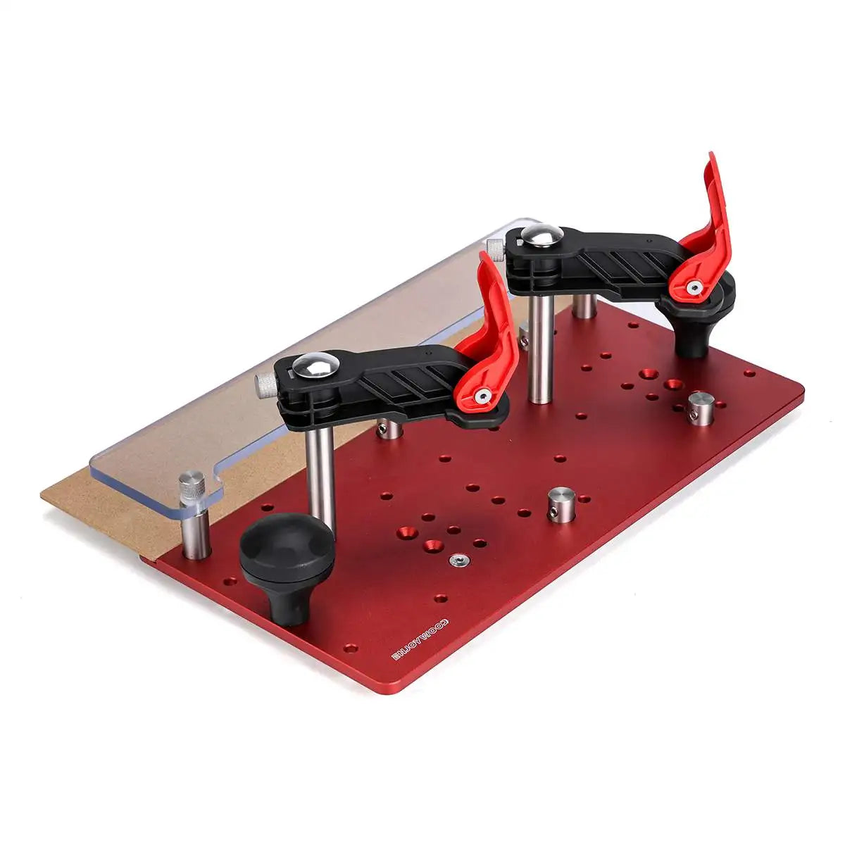 Hooked on router table rail coping sled woodworking guide safety for cabinet door joints drawer by enjoywood - red