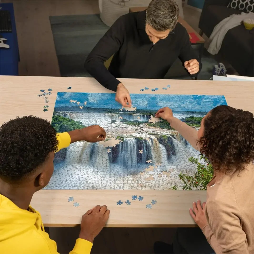 Adult jigsaw puzzle waterfalls 1000/500/300/120 pieces landscape birthday gift game room bar club decor entertainment