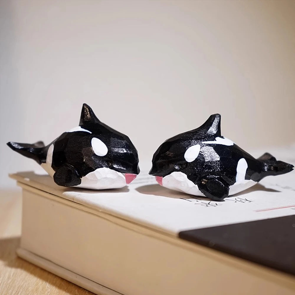 Handcrafted wood carving home decorations decoraciones para el hogar desk accessories room decor handmade shark statue