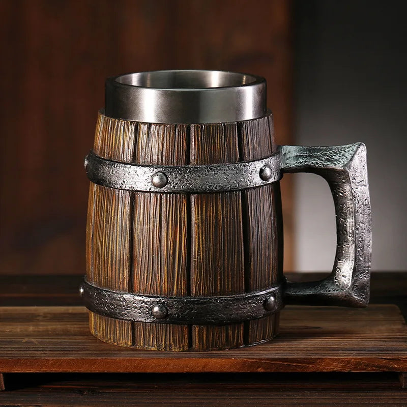 hot-selling-wooden-barrel-beer-mug-large-capacity-coffee-mug-water-bottle-tazas-de-cafe-with-stainless-steel