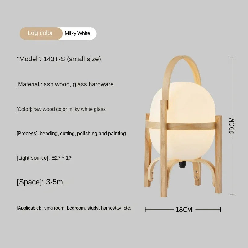 Cole cestita floor lamp art modern simple led wood light living room study bedroom bedside home restaurant decoration