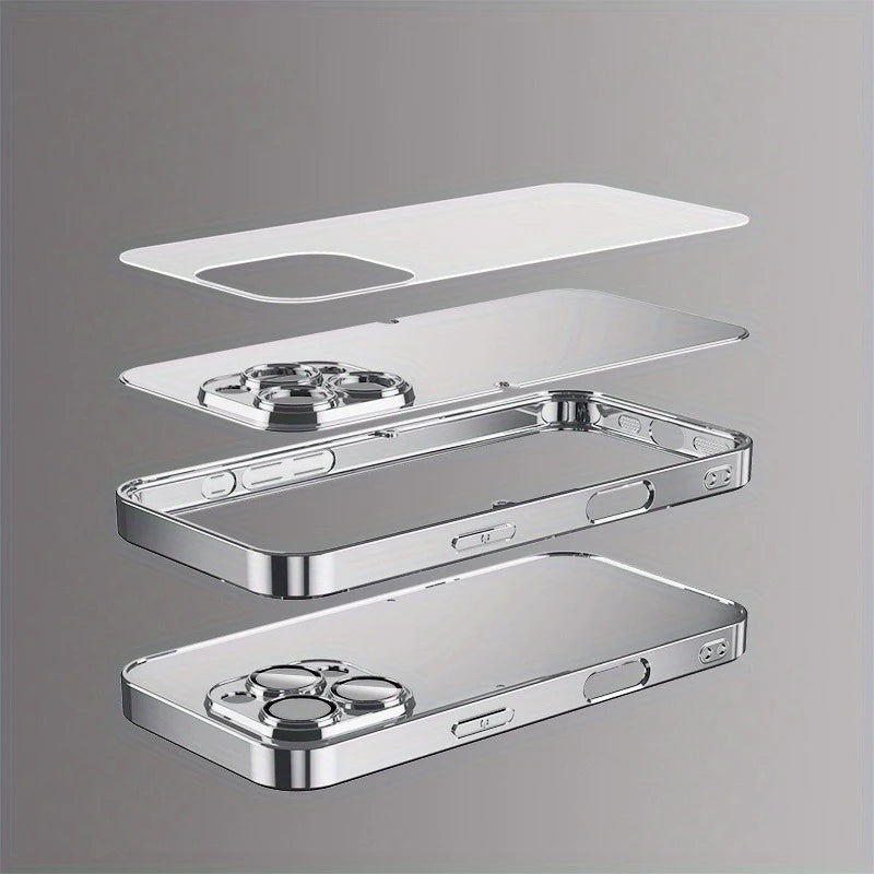 Gold maple leaf wood grain curve pattern phone case for iphone 17 16 15 14 13 12 11 pro max plus 16e air tempered glass