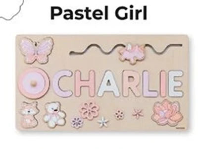 Personalized custom first name wooden puzzle educational toys for toddlers early learning gifts kids baby toy boy &girl