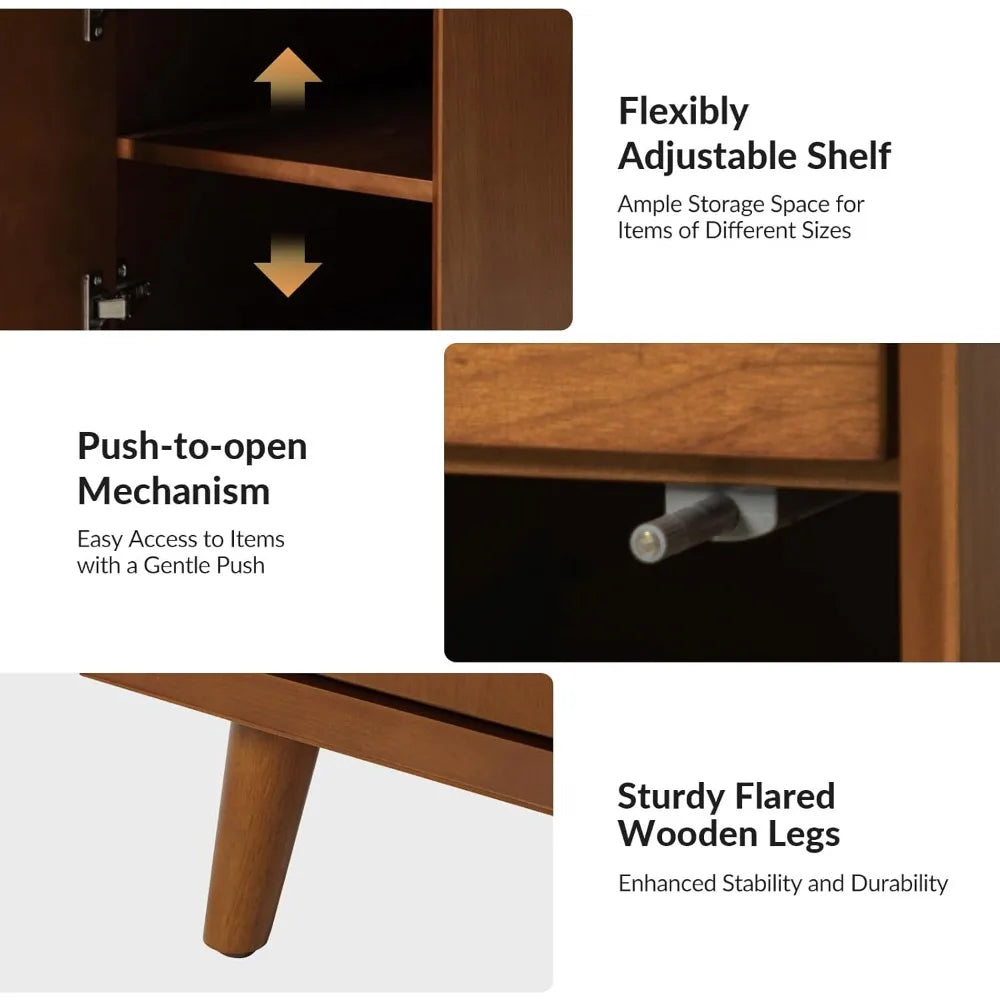 Side table with drawers and charging station modern end usb ports outlets wooden night stand s - acorn / united states